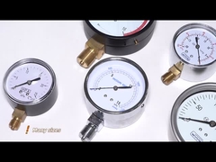 مانومتر فشار پایین فولاد ضد زنگ Mbar Bellows 63mm 0-6 Kpa Pressure Gauge
