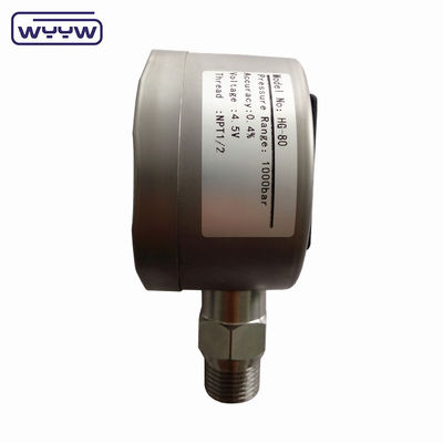بار Psi InHg دقت قابل حمل فشار سنج دیجیتال 80mm 100mm