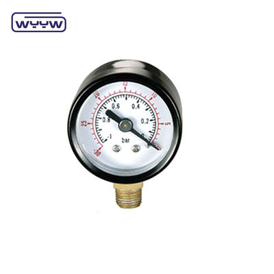 -0.1-0mpa 40mm فشار پمپ گج برنج اتصال پایین سیاه آهن مورد