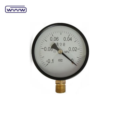 1.6%Fs -30inhg فشار سنج خلاء -1-0 Mpa 100mm فشار منفی مانومتر