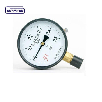1.6%Fs -30inhg فشار سنج خلاء -1-0 Mpa 100mm فشار منفی مانومتر