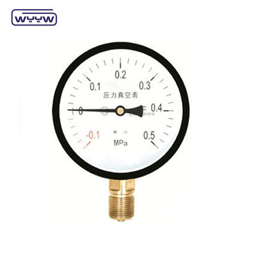 1.6%Fs -30inhg فشار سنج خلاء -1-0 Mpa 100mm فشار منفی مانومتر