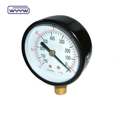 1.6%Fs -30inhg فشار سنج خلاء -1-0 Mpa 100mm فشار منفی مانومتر