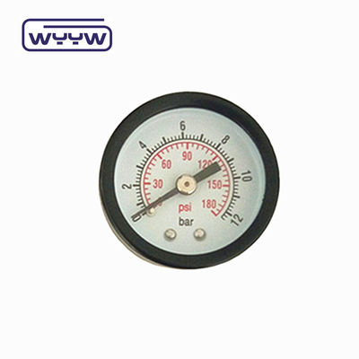 کیس پلاستیکی دو مقیاس فشار سنج خلاء نصب عقب 1 1/2 &quot; 40MM -1bar-0bar Case فولادی