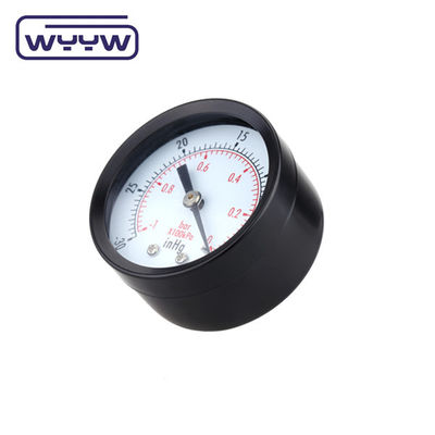 40mm -100-0 Kpa Manometer Vacuum Gauge پایین نصب فولادی کیس با اتصال مس