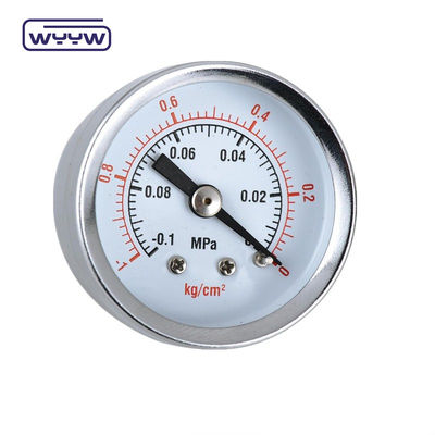 اندازه گیری فشار منفی فولادی -0.1Mpa نصب عقب 60mm Dial