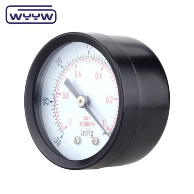 اندازه گیری فشار منفی فولادی -0.1Mpa نصب عقب 60mm Dial