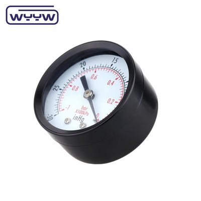 اندازه گیری فشار منفی فولادی -0.1Mpa نصب عقب 60mm Dial