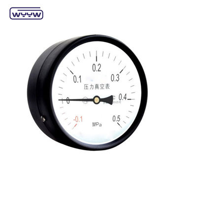 اندازه گیری فشار منفی فولادی -0.1Mpa نصب عقب 60mm Dial