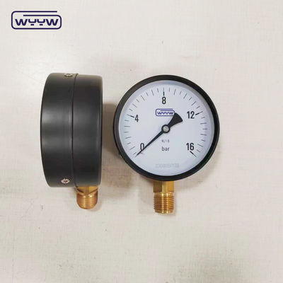 مانومتر 4 اینچ کلی CL1.6 آب و هوا 1/2 &quot;bsp 10bar 16bar لوله بوردون 100mm فشار سنج