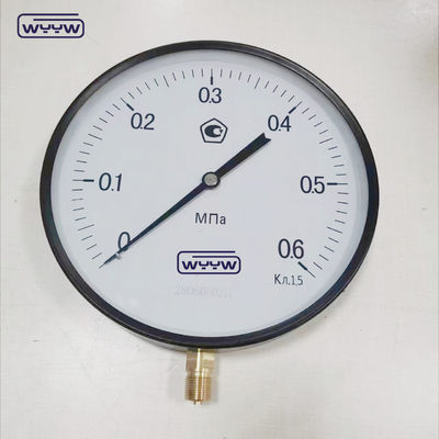 250MM لوله سنگین بوردون با دقت بالا حرکت فشار سنج 16Kgf / cm2