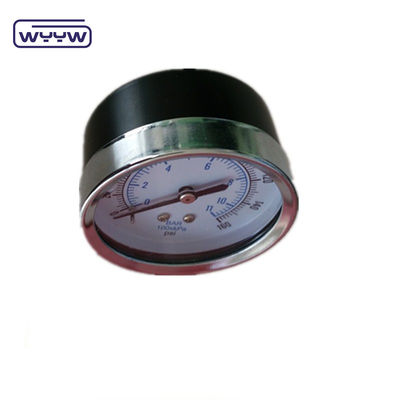 60MM 0-10 kgcm2 و 150 psi جعبه فولادی سیاه مانومتر صفحه سفید برای فشار آب