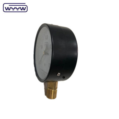 قاب فولاد سیاه عمومی 100mm پایین استاندارد M20X1.5 مانومتر لوله بوردون 1.6 mpa