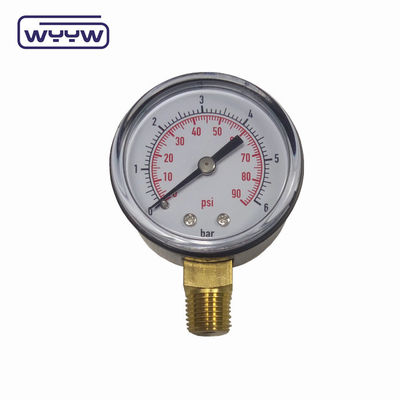 WYYW فشار سنج قیمت اتصال پایین 2&quot; 50mm جعبه پلاستیکی فشار سنج هوا lpg گاز مانومتر