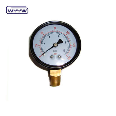 WYYW فشار سنج قیمت اتصال پایین 2&quot; 50mm جعبه پلاستیکی فشار سنج هوا lpg گاز مانومتر