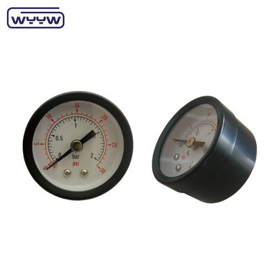کیفیت خوب 2 اینچ لوله بوربون نوع مرکز پشت اتصال 1/4 &quot;NPT BSP پایین 9 پی سی مانومتر فشار سنج