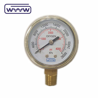 قیمت کارخانه 0-4000psi استفاده پزشکی کروم بدون ورود پایین نفت 50mm کروم فشار سنج آب سیلانک اکسیژن