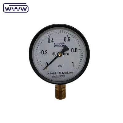 قیمت WYYW کارخانه 1MPa 1.6MPa 100mm فشار سنج M20X1.5 G1/2&quot; مانومتر آب