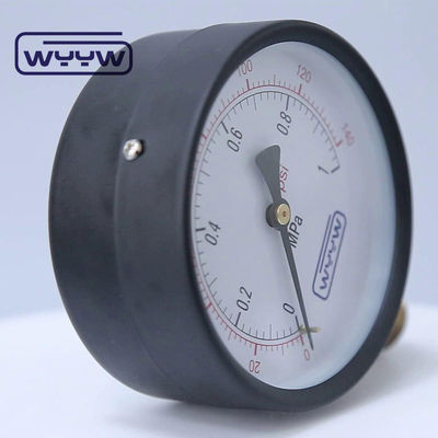 100mm آب عمومی فشار سنج تجاری مانومتر پایین نصب