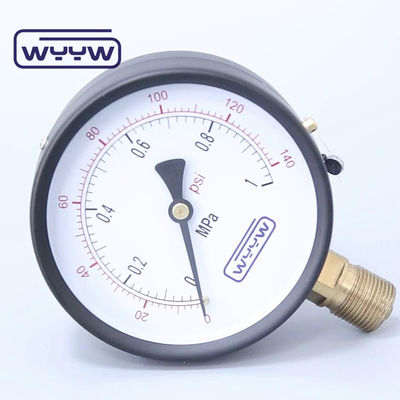 مانومتر فشار 4 اینچ دو بار مقیاس و psi M20X1.5 یا G1/2&quot; فشارگر خشک آب هوا