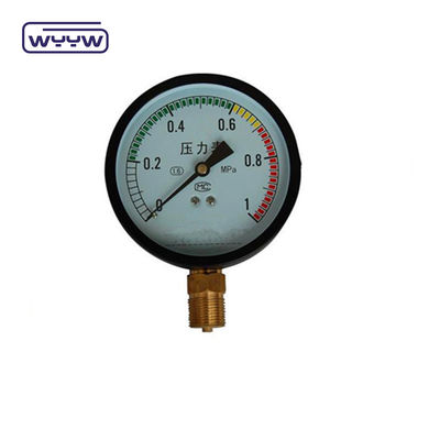 OEM KL 1.6 فشار سنج استاندارد پایین نصب فولاد کیس / مواد مس