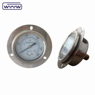 اندازه گیری فشار دوگانه با فلنج جلو با استاندارد CE تایید شده 63mm EN837-1