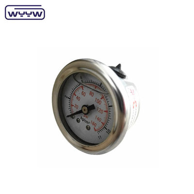 40 میلی متری سینتر پشت OEM 1/4&quot;bsp npt 1.5 اینچ چهره گلیسیرین پر فشار