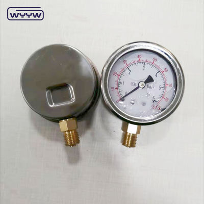 oem برای آزاد صنعت فشار مانومتر penumatic 1/4&quot;G اتصال شعاعی مایع پر شده بار فشار 2.5&quot;