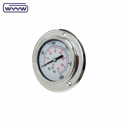 مقاومت به ضربه دقیق 150 Psi فشار هیدرولیک اندازه گیری روغن 400 بار با فلنج جلو