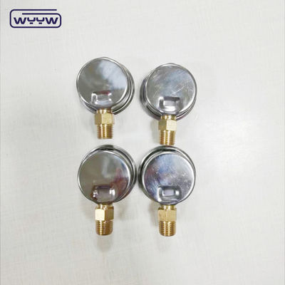 40mm dial ss304 casing pointer type borodon tube عمودی 0-10bar /psi فشار سنج پر شده از روغن 1-1/2