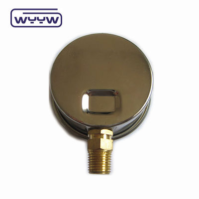 اتصال برنجی با کیفیت بالا 1/4 &quot;BSP دو بار مقیاس Psi EN837-1 Accurac 1.6 فشار سنج پر مایع