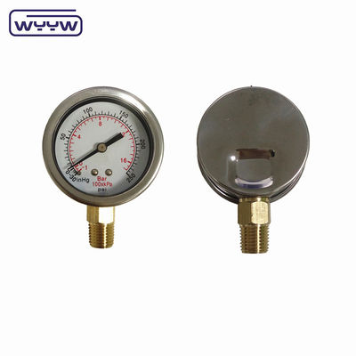 مانومتر صنعتی YN52mm فشار فشار فشار هیدرولیک 52mm 1/4NPT