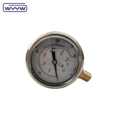 قطعات تازه وارد شده 0-400بار فشار سنج هیدرولیک تست 0-6000psi برای فروش