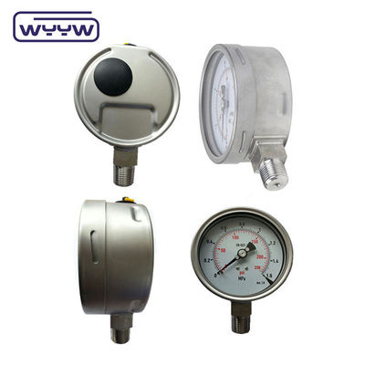 دو مقیاس استیل ضد زنگ فشار سنج مقاوم به شوک 100mm اندازه