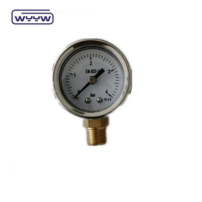 SS مورد گاز تست فشار سنج 40mm دایر اندازه پشت نصب