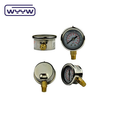 SS مورد گاز تست فشار سنج 40mm دایر اندازه پشت نصب