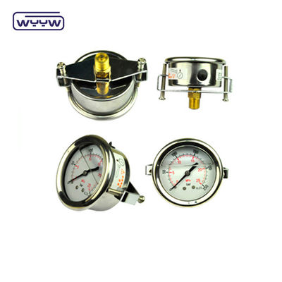 مانومتر فشار سنج محوری 2.5 اینچ U-Clamp / فشار سنج اتصال عقب