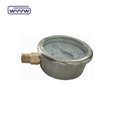 2.5&quot; گلیسیرین پر شده از روغن موتور فشار سنج 2.5% دقت