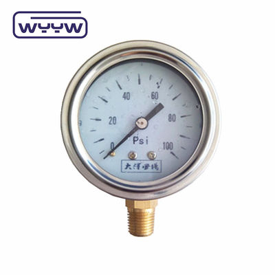 2.5&quot; گلیسیرین پر شده از روغن موتور فشار سنج 2.5% دقت