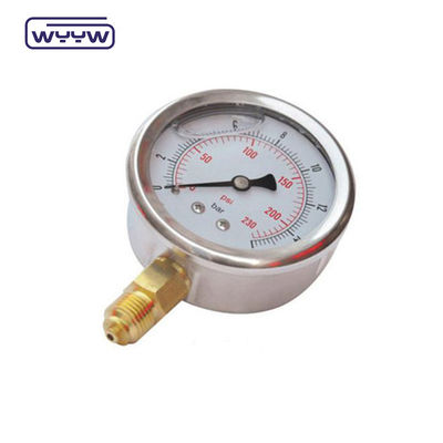 2.5&quot; گلیسیرین پر شده از روغن موتور فشار سنج 2.5% دقت