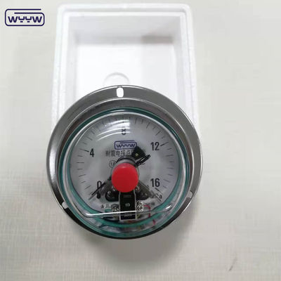 60MPa سیلیکون پر شده 380V الکتریکی تماس فشار سنج مقاومت به شوک