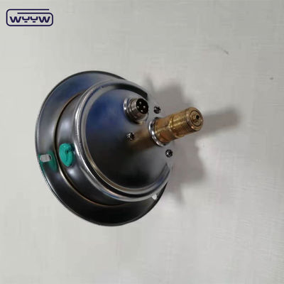 فولاد ضد زنگ سیلیکون پر شده فشار سنج پایین اتصال 100mm