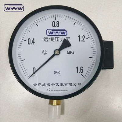 1.6MPa جعبه فولادی سیاه 1/2&quot;bsp M20X1.5 6 اینچ تماس الکتریکی دو مقیاس مانومتر فشار سنج قیمت