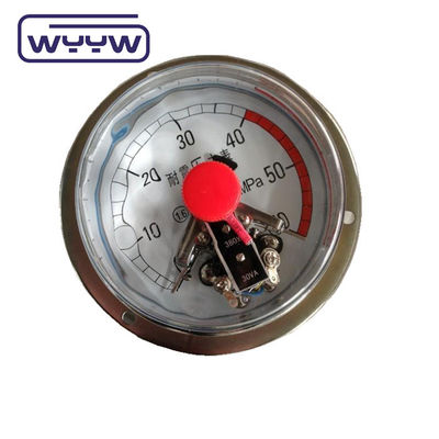 100mm سیلیکون پر شده روغن الکتریکی فشار سنج پشت نصب