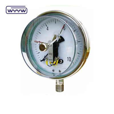 100mm سیلیکون پر شده روغن الکتریکی فشار سنج پشت نصب
