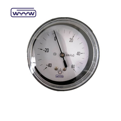 63mm mmh2o محوري Mbar Bellows فشار سنج مانومتر با کیس SS304