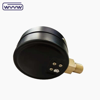 KPa فشار پایین WYYW 4 اینچ 100mm کیس فولاد سیاه پایین ورودی نطفه mbar cmh2o مانومتر