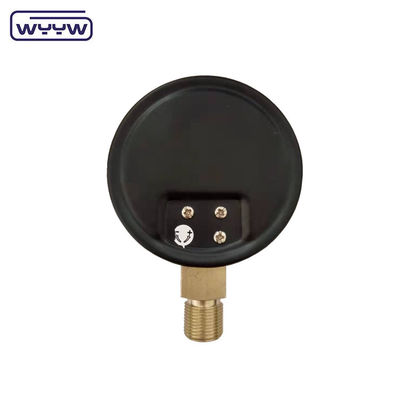 KPa فشار پایین WYYW 4 اینچ 100mm کیس فولاد سیاه پایین ورودی نطفه mbar cmh2o مانومتر