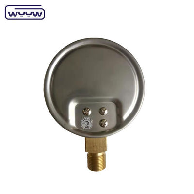 چين کارخانه فشار سنج کپسول 100mm mbar ss مورد برنج اتصال 1/2&quot;bsp cmh2o فشار کم مانومتر