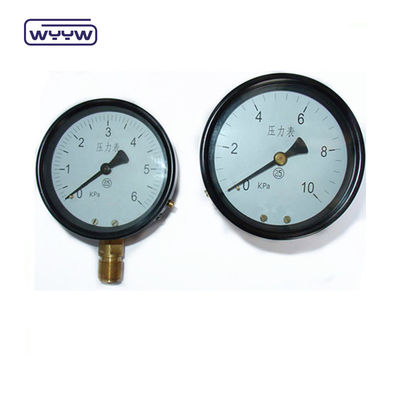 80mm Kpa Mbar Bellows Pressure Gauge Manometer فشار پایین اتصال شعاعی